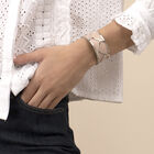 Lotus Bracelet, Rose gold finish, Coral / Navy Blue image number 4